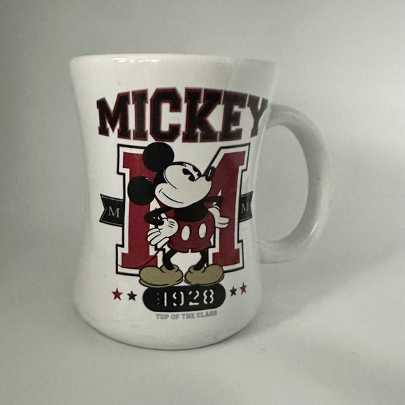 Disney Store Other - Disney Store Mickey Mouse 1928 Top of the Class Ceramic Coffee Mug White Maroon